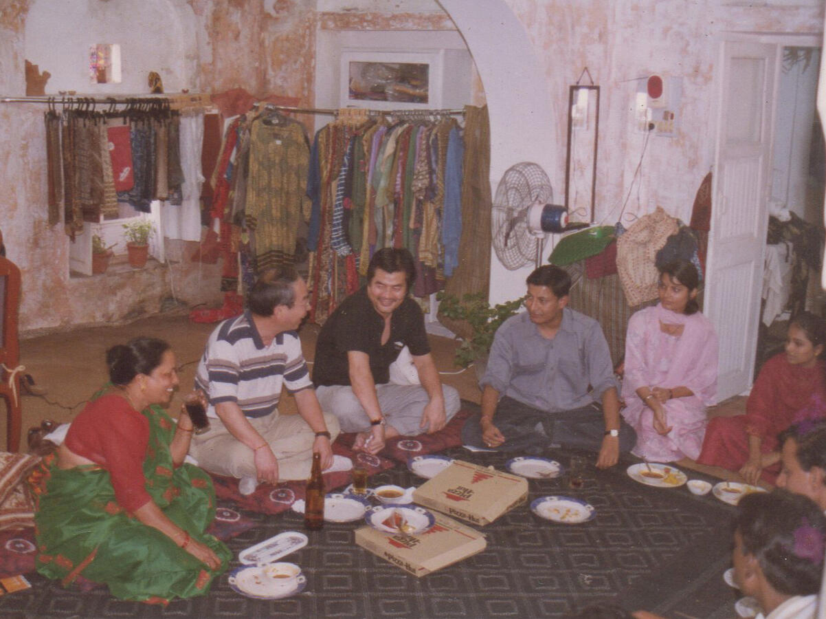 Team lunch at the Studio, 2003